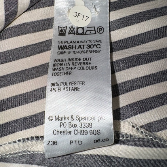 Marks & Spencer Black and White Striped Blouse - Picture 15 of 15